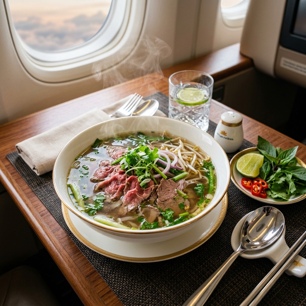 Phở Bò Tái Lăn Hàng Không